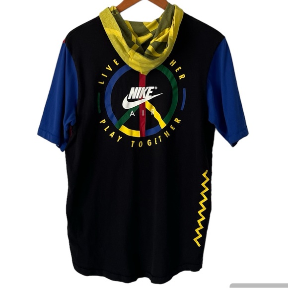 Nike NYC Wildcard Hooded Multicolor T-Shirt 90s Size Medium - Picture 3 of 16